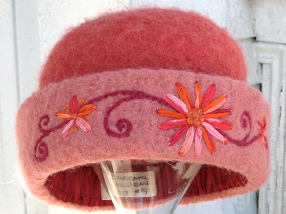 Spring Blossoms, my 2009 felt hat donation for NHPTV's Virtual Online Auction.