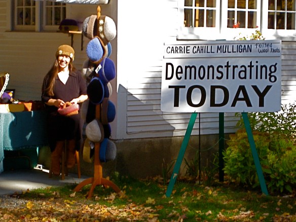 Felt Hat Demonstration at Sandwich Home Industries, October 2008.