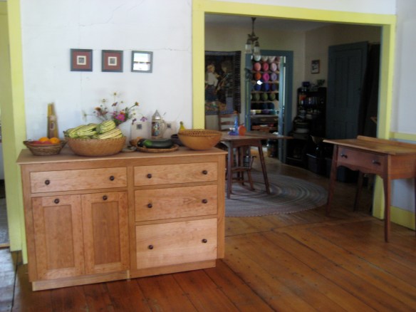 Custom cherrry cabinets for our 1840's kitchen remodel