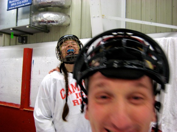 Coach Pollard perfects his photobomb technique at the rink!