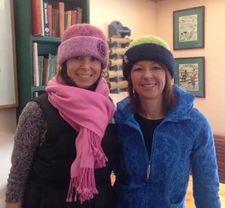 Pam & Robyn sporting their new felt hats.